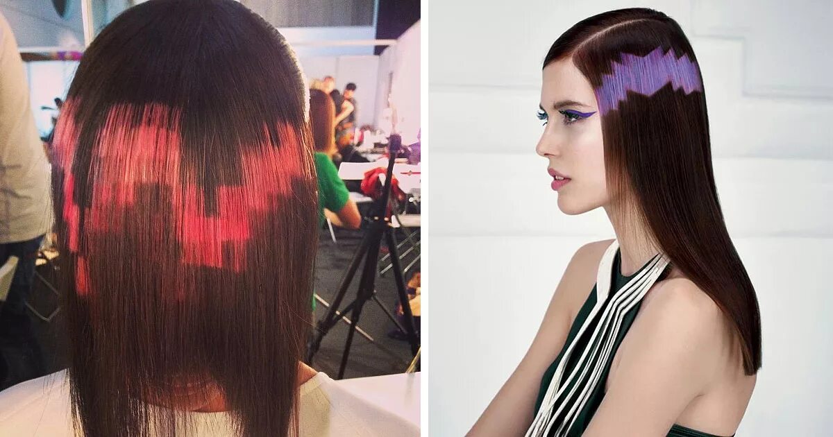 Прическа окраска волос Pixelated Hairdos Are The Latest Trend From Spain DeMilked