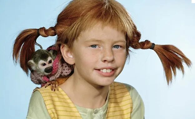 Прическа пеппи длинный pippi longstocking what was the monkey's name Mr. Neilson or was that the horse?