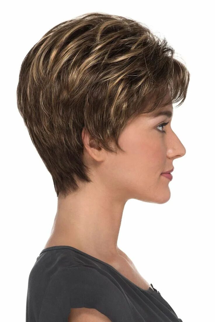 Прическа перьями на короткие волосы Cheri Synthetic Wig (Traditional Cap) Short hair styles, Short hair styles for r