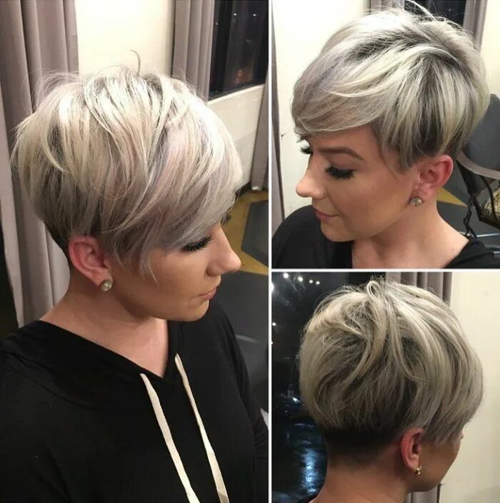 Прическа пикси Sassy Undercut Pixie with Bangs Короткие стрижки, Прически, Модные короткие стри