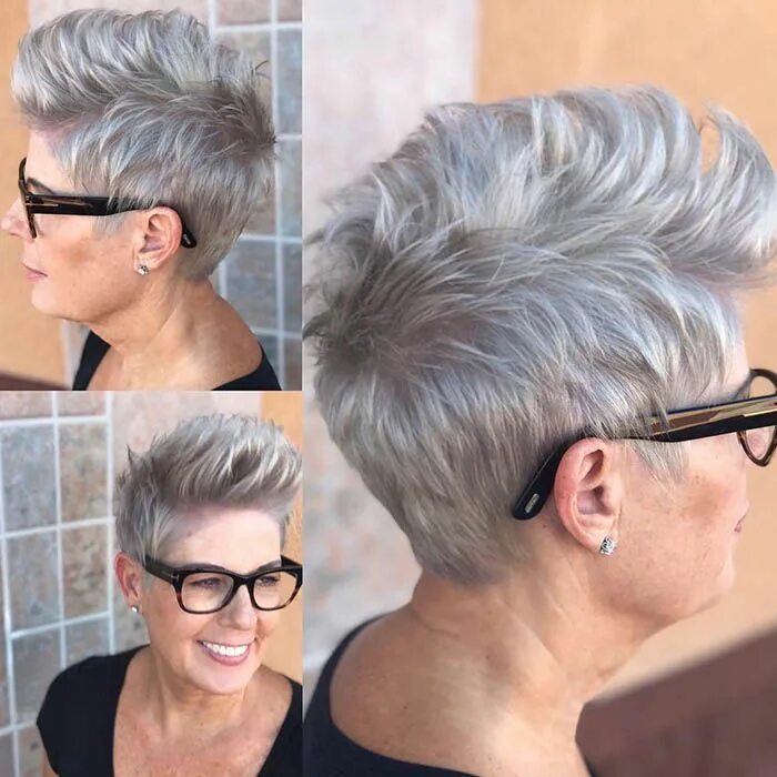 Прическа пикси фото для женщин 60 30 Hairstyles That Will Knock 10 Years Off Your Age ... Short grey hair, Funky s