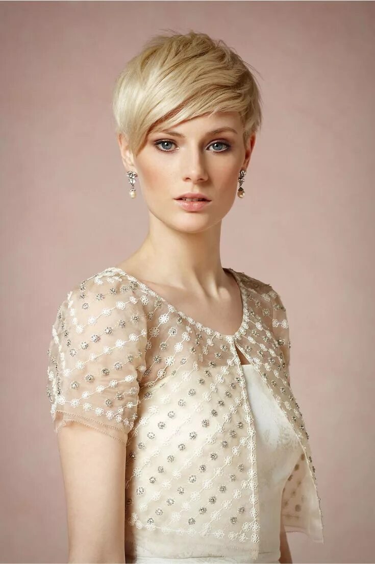 Прическа пикси на длинные волосы Pin by Erin McOuat on Hair & make up Short wedding hair, Short hair bride, Sassy