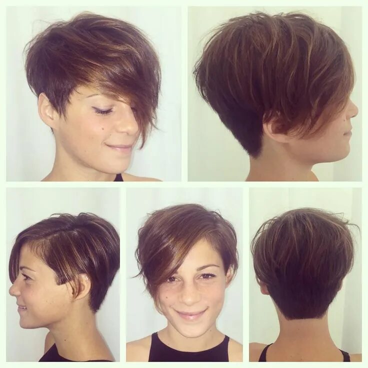 Прическа пикси на средние круглый лицо Lauren Sill on Instagram: "I love this girl. And her ever-evolving haircut. Unde