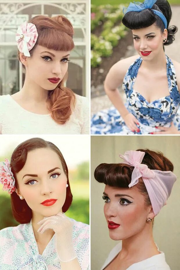 Прическа пин ап на длинные волосы Retro Chic - 28 Vintage Wedding Hair Ideas OneFabDay.com Vintage wedding hair, U