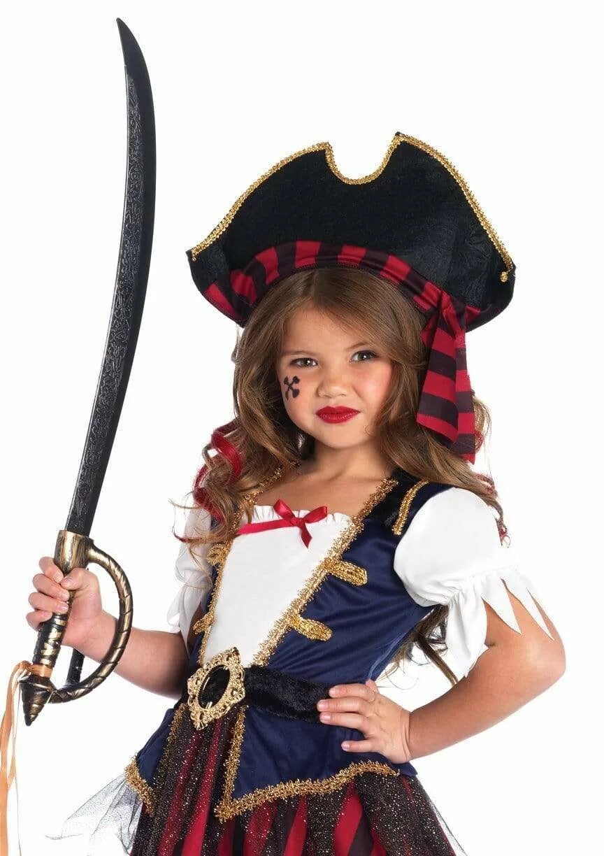 Прическа пиратки для девочки Caribbean Pirate Costume, Girl's Halloween Costumes Leg Avenue