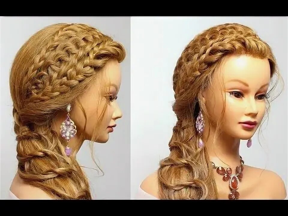 Прическа плетение на длинные Easy braids. Hairstyles for long hair tutorial - YouTube Long hair tutorial, Bra