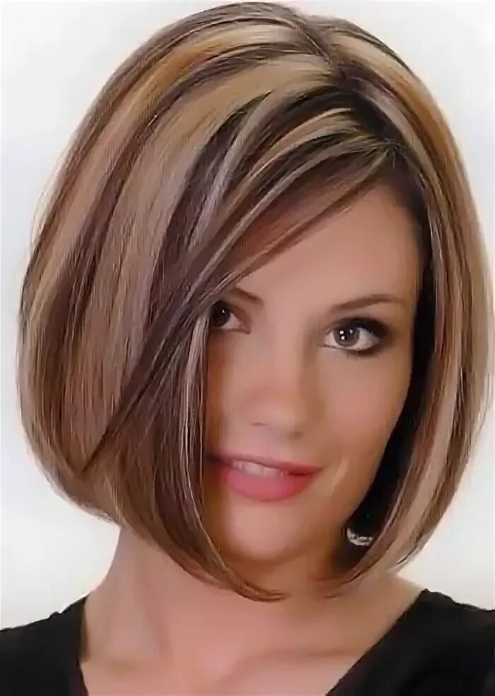 Прическа под каре и мелирование Pin by Nancy on Trenzas Medium bob hairstyles, Bob hairstyles, Short bob hairsty