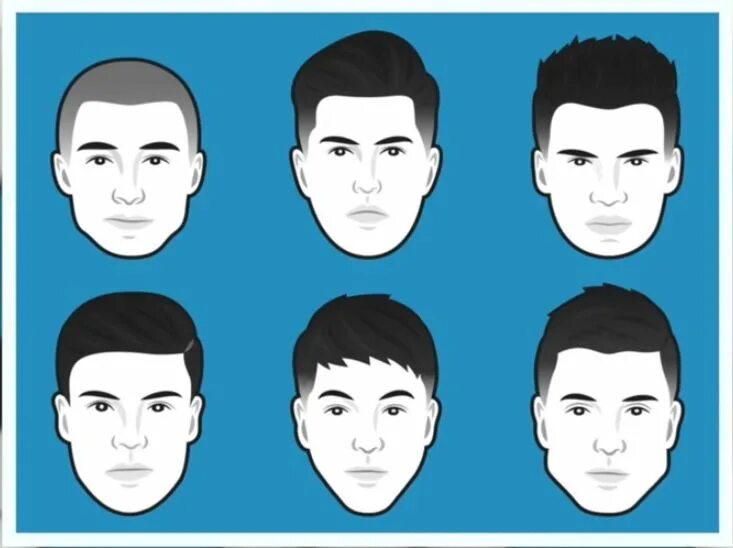 Прическа под тип лица мужская Formas del rostro hombre Face shape hairstyles, Long face haircuts, Cool hairsty