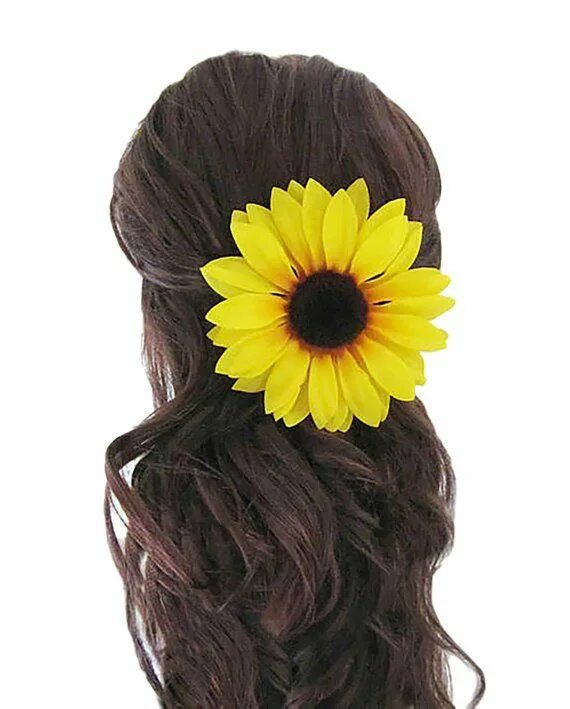 Прическа подсолнух женская 5 Sunflower Hair Clip-choice of Attachment Sunflower Etsy Pin up hair, Flowers i