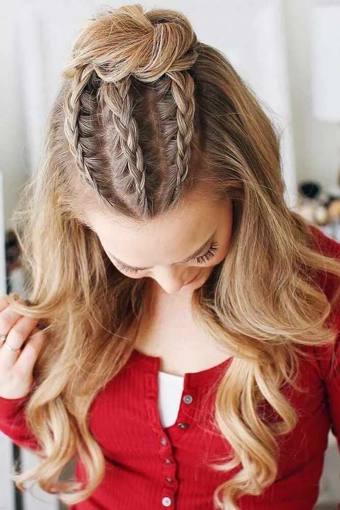 Прическа погулять легкая 19 Interesting Bun Hairstyles Ideas For Any Occasion Braids for long hair, Long 