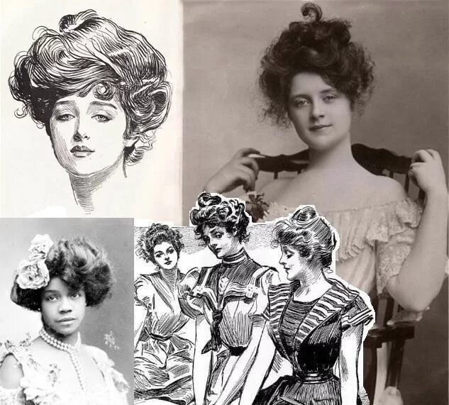 Прическа помпадур женская 19 век Edwardian hairstyles (Gibson Girl inspired) Edwardian hairstyles, Gibson girl ha