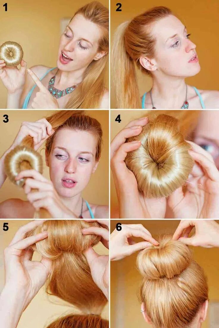 Прическа пончик для девочки Acconciatura fai da te chignon ciambella Acconciature chignon, Idee per acconcia