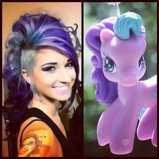 Прическа пони тейл женская Pony inspired My little pony hair, Pastel hair, Scene hair