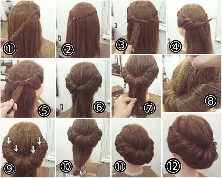 Прическа пошагово на средние The 16 Most Popular Hairstyles on Pinterest Right Now Long hair styles, Hair sty