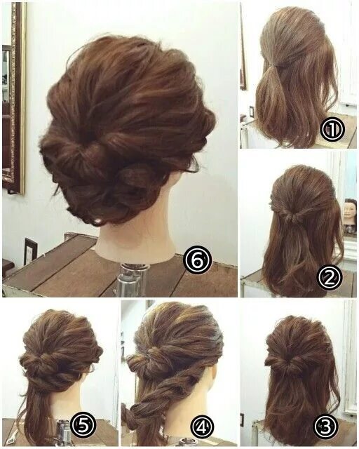 Прическа пошагово на средние фото 40 Amazing Medium Hairstyles for 2017-2018 Medium length hair styles, Diy hairst