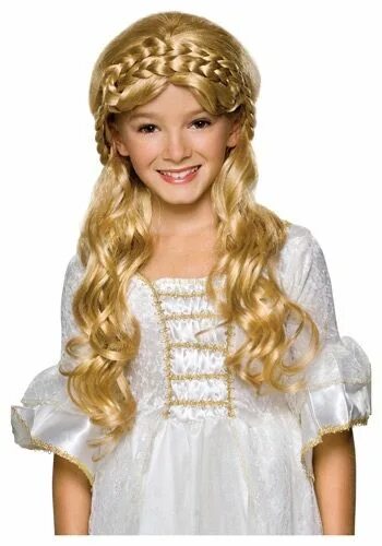 Прическа принцессы Child Blonde Enchanted Princess Wig Halloween costume wigs, Princess costumes, C