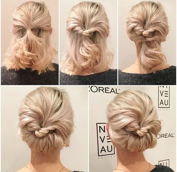 Прическа простая короткая Pin by Maddison Paul on Hairstyle Inspiration Short hair updo, Short hair prom u