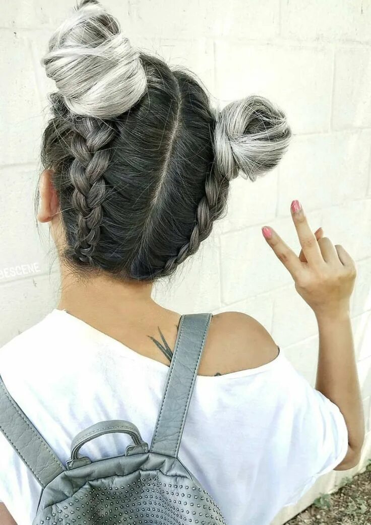 Прическа пучки по бокам для девочки 20 Photos That Prove Double Bun Hairstyles Can Be Sophisticated Hair styles, Sil