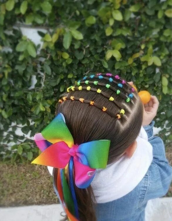 Прическа радуга для девочки Pin on PEINADOS Crazy hair, Lil girl hairstyles braids, Toddler hairstyles girl