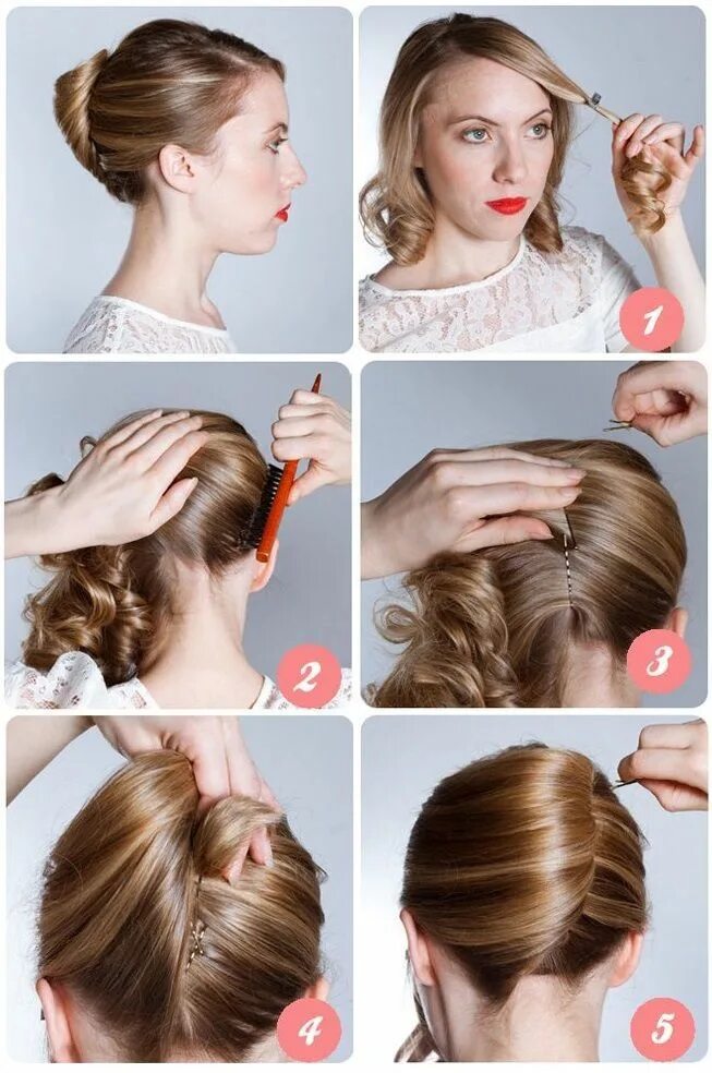 Прическа ракушка как сделать пошагово Diy hairstyles - Fashion Hair Styles French twist hair, Banana for hair, Cute ha