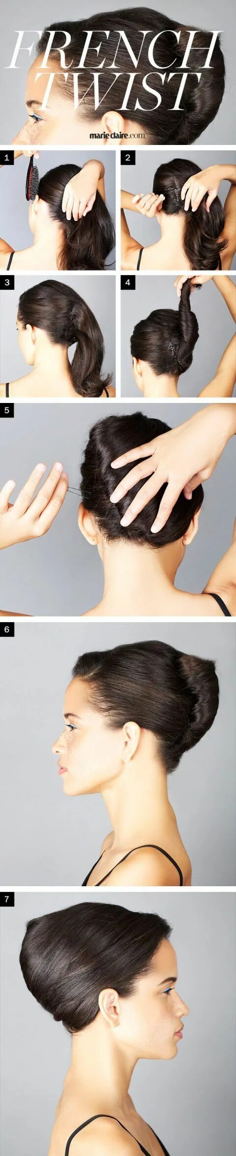 Прическа ракушка на короткие волосы пошагово Hair How-To: A French Twist French twist hair, Wedding hairstyles updo messy, Co