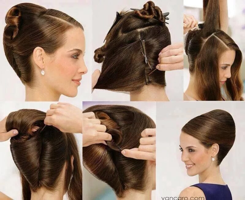 Прическа ракушка на средние волосы пошагово Swiss roll up do Hair updos, Diy wedding hair, Elegant hairstyles