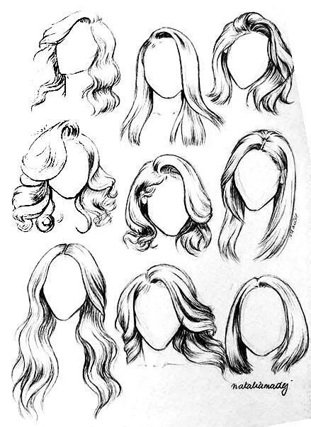 Прическа рисунок Top 10 fashion design hair sketch ideas and inspiration