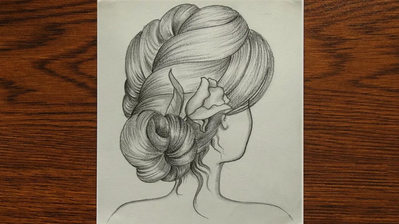 Прическа рисунок легкий How to draw beautiful hairstyle Easy Beautiful girl drawing Hairstyle drawing - 