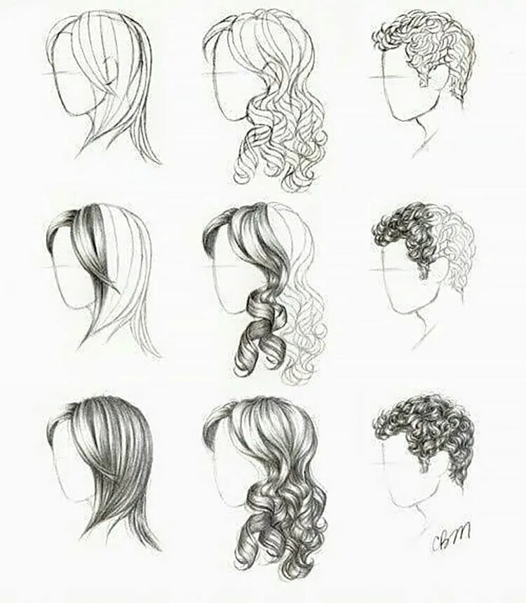 Прическа рисунок легкий 22 How to Draw Hair Ideas and Step-by-Step Tutorials - Beautiful Dawn Designs Ho