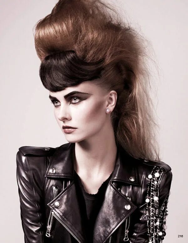 Прическа рок стиль для девочки Up to You: Vogue Nippon 2009. Punk hair, Hair styles 2014, Big hair