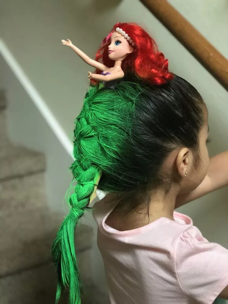 Прическа русалки для девочки Pin on Hair Crazy hair day at school, Kids hairstyles, Hair contest