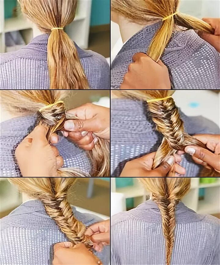 Прическа рыбий хвост для девочек пошаговый How to Do a Fishtail Braid in 5 Easy Steps Fish tail braid, Fish tail braid tuto