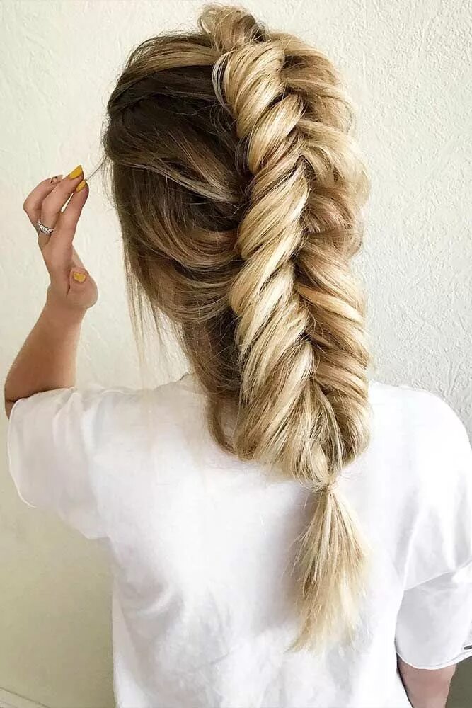 Прическа рыбий хвост на длинные волосы 70 Amazing Braid Hairstyles For Party And Holidays Long hair styles, Fish tail b