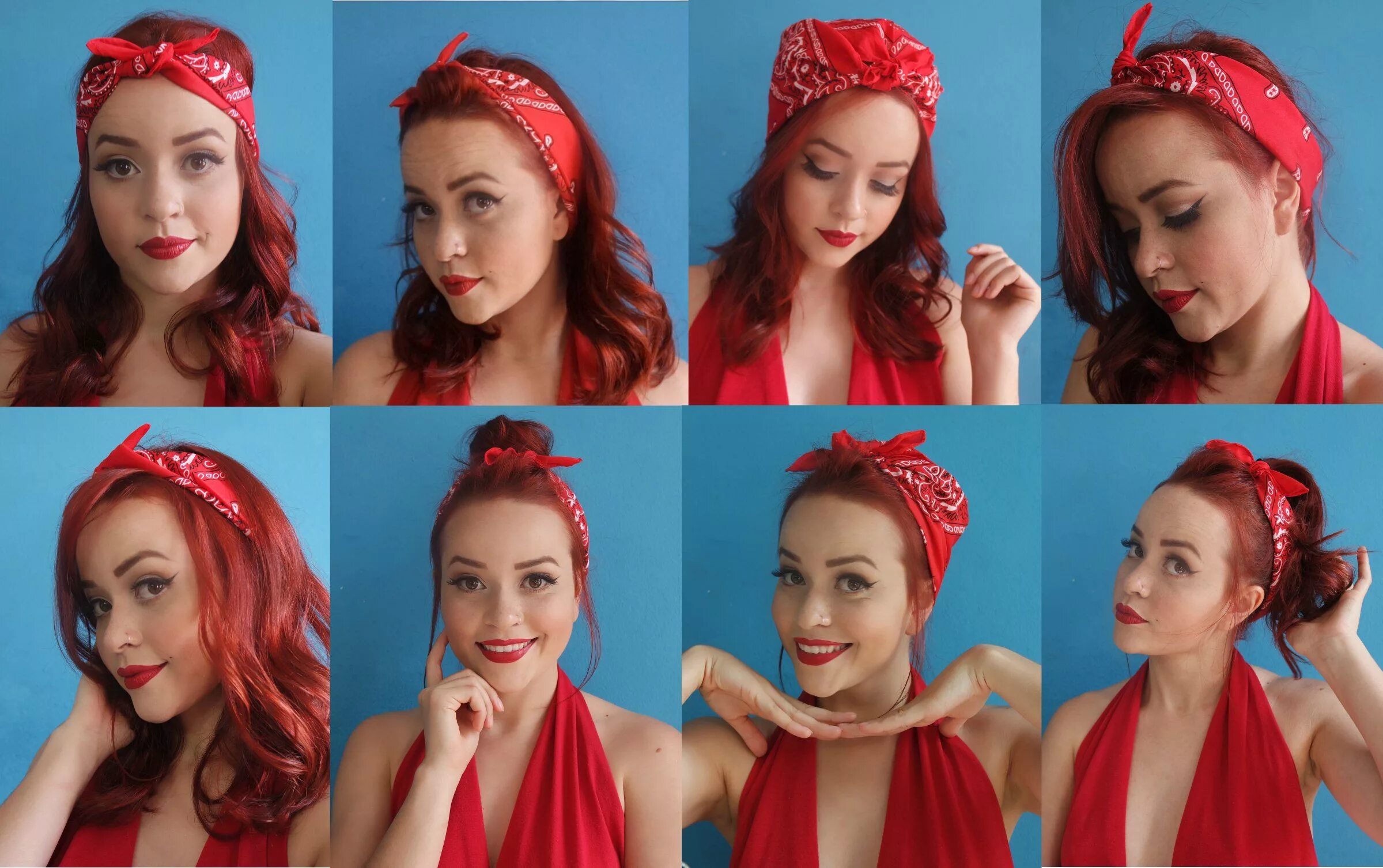 Прическа с банданой женская 8 formas de usar bandana e arrasar no estilo Pin Up Bandana hairstyles short, Ba