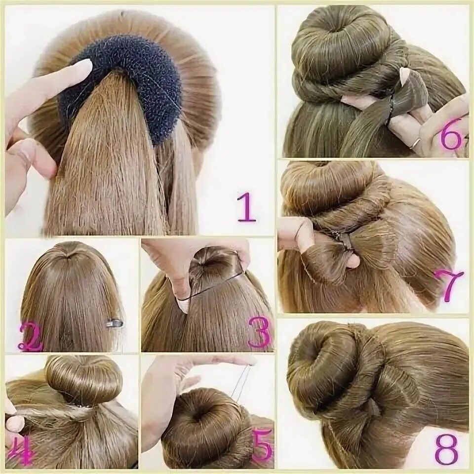 Прическа с бубликом для волос для девочек Skromno - прически..♥ OK.RU Hair updos, Hair tutorial, Kids hairstyles