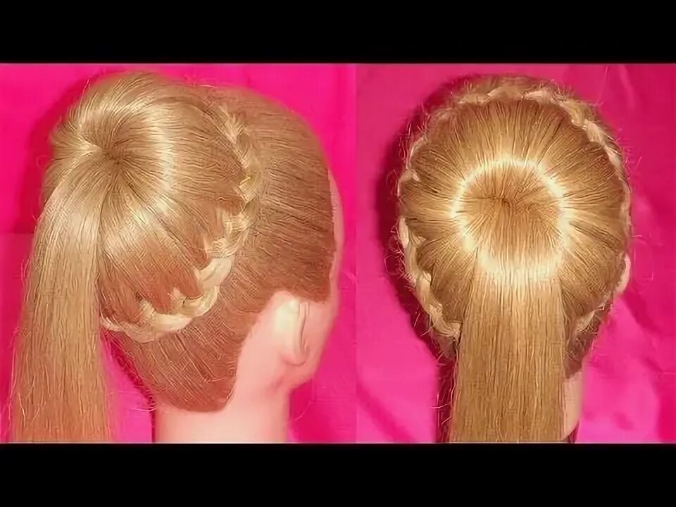 Прическа с бубликом для волос для девочек PEINADO FACIL ; COLETA ELEGANTE HAIRSTYLE; ELEGANT PONYTAIL -VIRIYUEMOON - YouTu