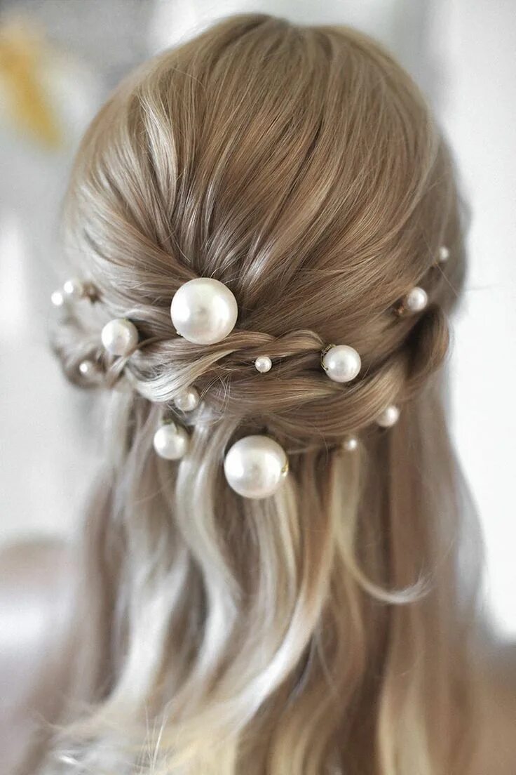 Прическа с бусинами для девочки Carla Bridal Hair Pins Pearl Hairpin Bridal Pearls Pearl - Etsy Bridal hair pins