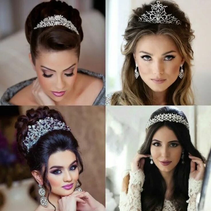 Прическа с диадемой в каком платье встречать год желтой свиньи Fashion, Crown jewelry, Crown