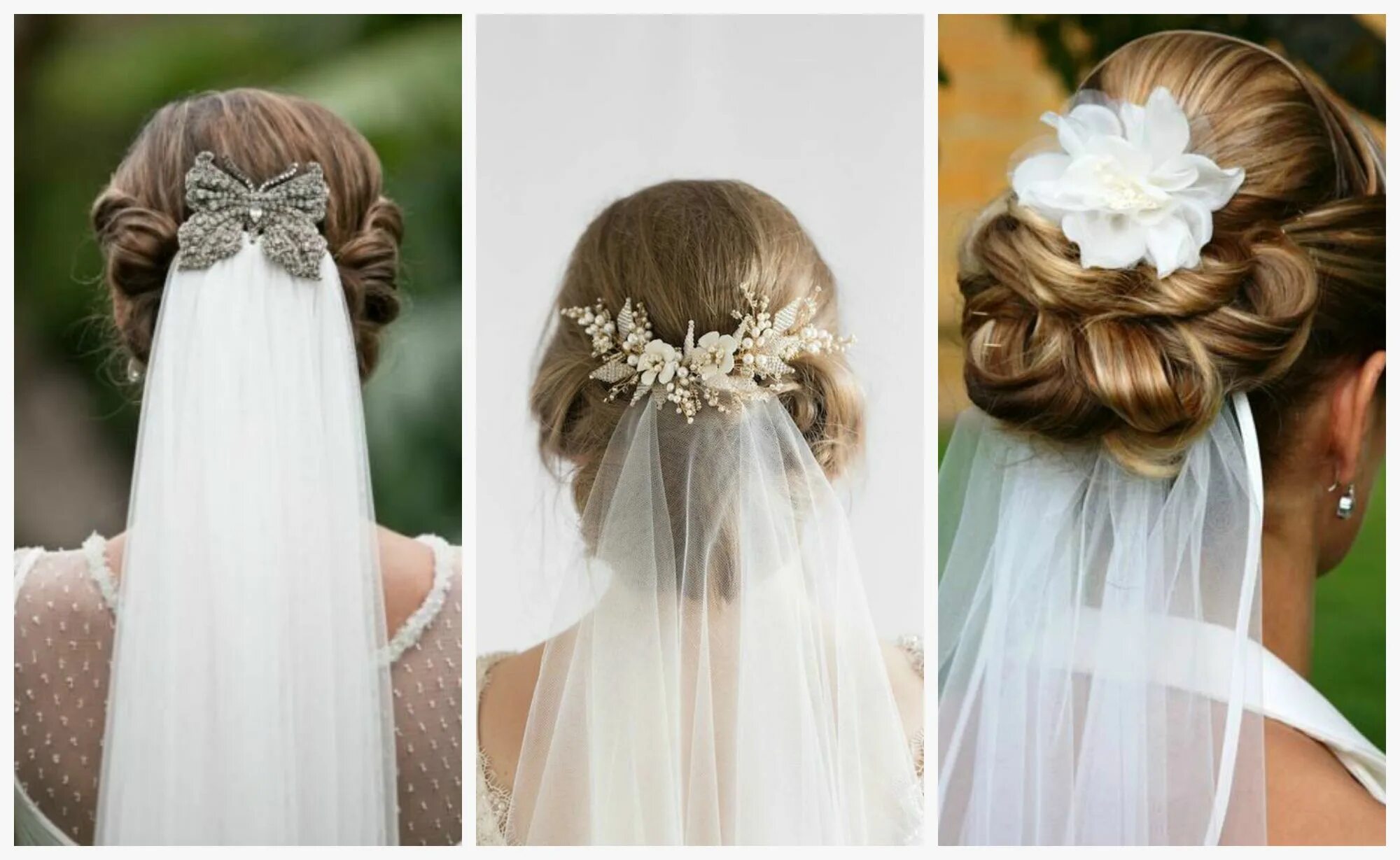 Прическа с фатой на средние Свадебные прически на длинные волосы с фатой Natural hair bride, Bride hair down