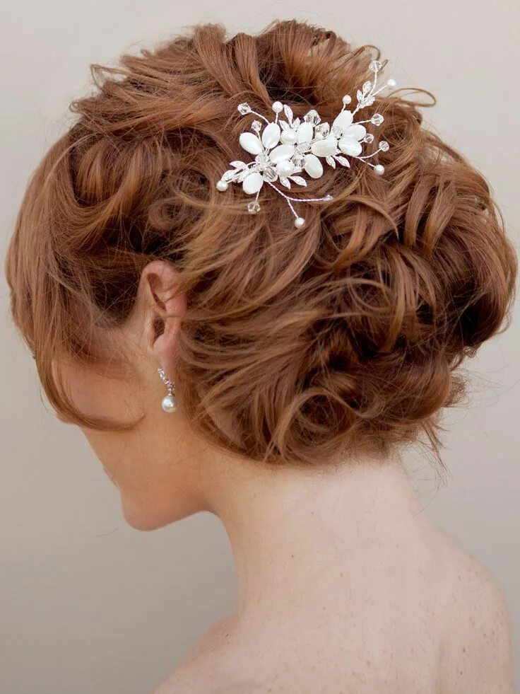 Прическа с гребешком на средние mother of the bride jewelry ideas ... Bride Bridal Hair Accessories & Headpieces