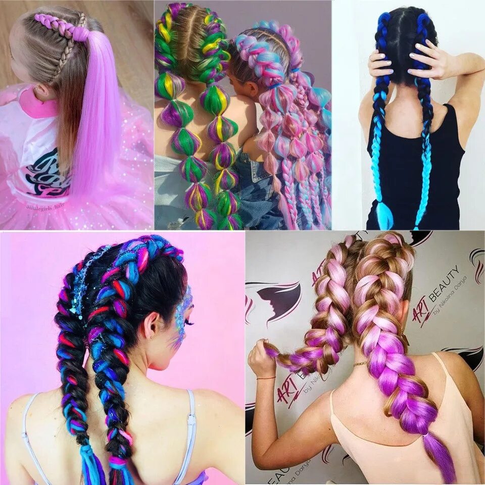 Прическа с канекалоном на средние Wholesale Hair Extension High Quality Braiding Hair Raw Material Ombre Jumbo Bra