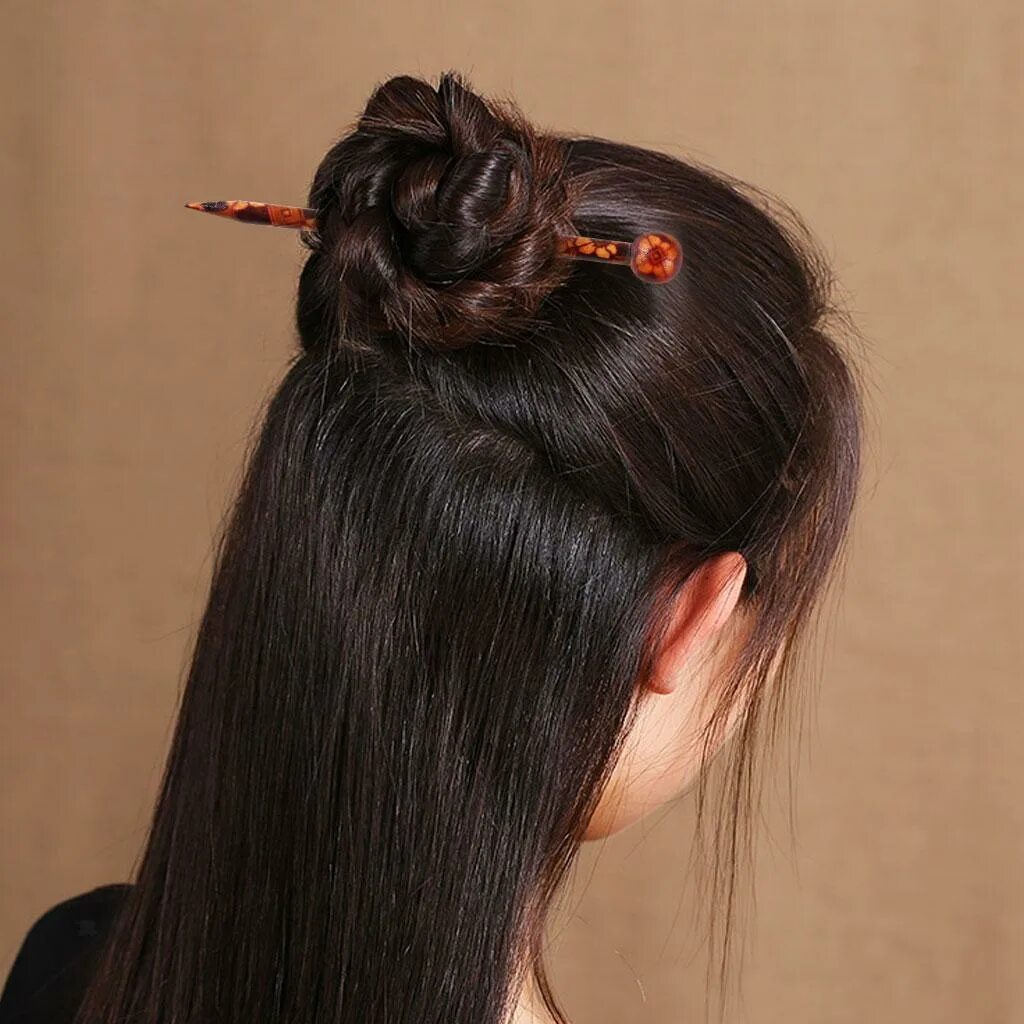 Прическа с китайскими палочками на длинные волосы Handmade Women's Chinese, Japanese Style Hair Chopstick, Hair Sticks Headdresses