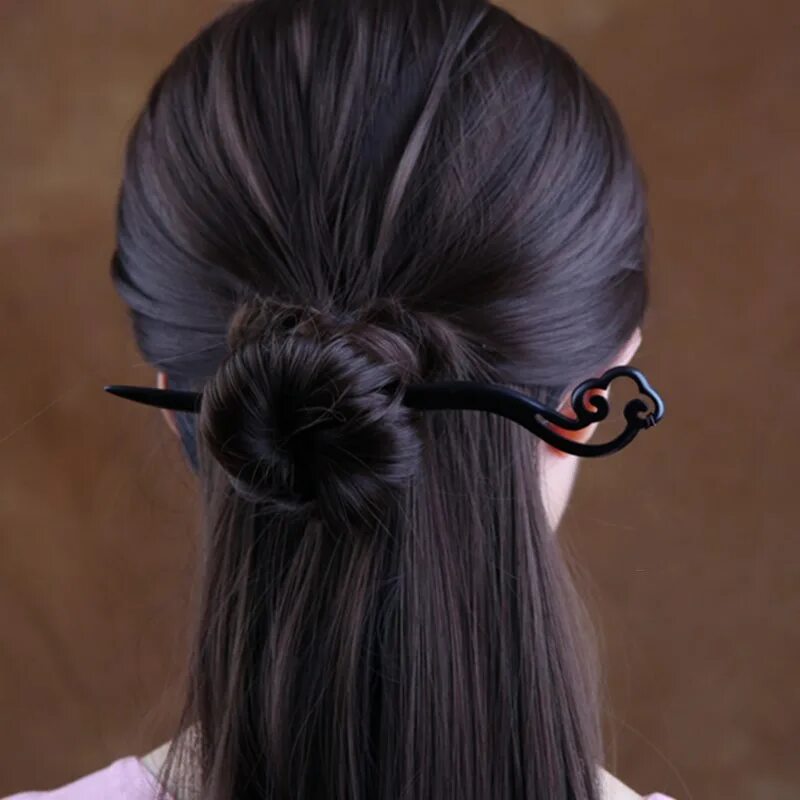 Прическа с китайскими палочками на длинные волосы Chinese Hair Stick Brides Chinese Hair Sticks Wood Chinese Phoenix Hair Stick - 