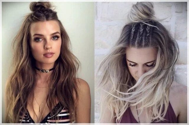 Прическа с косичками и распущенными волосами 90 Hairstyles with Loose Hair 2019 Loose hairstyles, Hair styles, 90th hairstyle