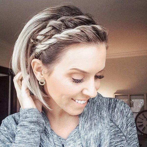 Прическа с косичками на короткие волосы Amazing Braids for Short Hair - Hairstyles-- Amazing Braids for Short Hair Why d