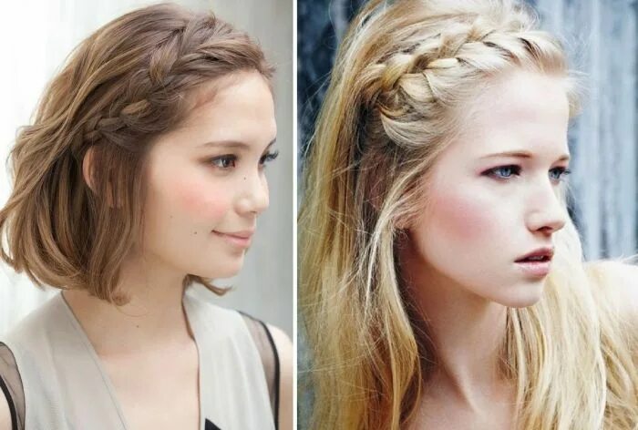 Прическа с косичками у лица для девочки Pin on Wedding hairstyles Braids for short hair, Girls school hairstyles, Medium