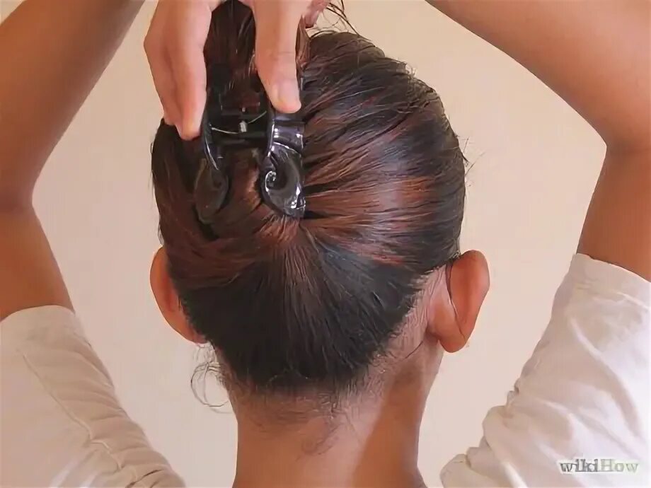 Прическа с крабом на длинные волосы How to Put Your Hair Up with a Jaw Clip: 5 Steps (with Pictures) Up hairstyles, 