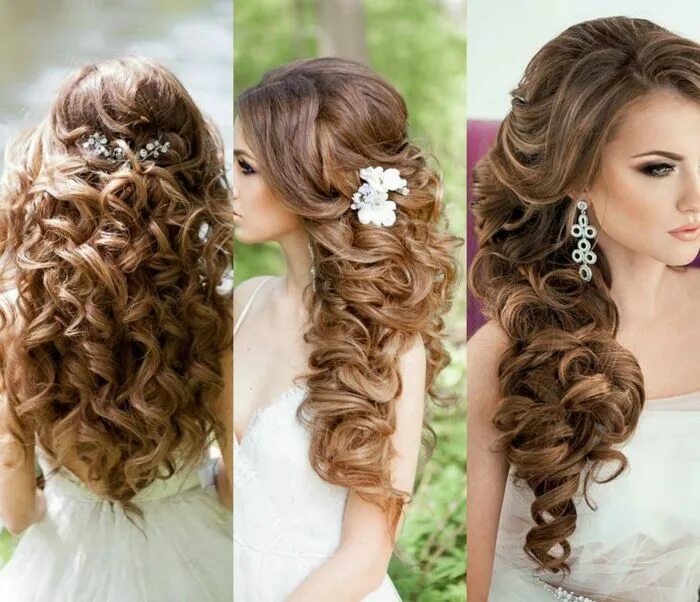 Прическа с кудрями фото Hochzeit Haare mit einem perlen Akzent drei verschiedene Vorschläge Hochzeitsfri