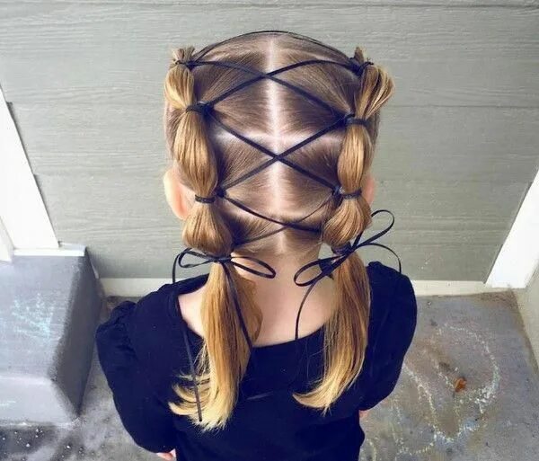 Прическа с лентами для девочки Easy Simple Hairstyles For Little Girls Детские прически, Прически, Идеи причесо