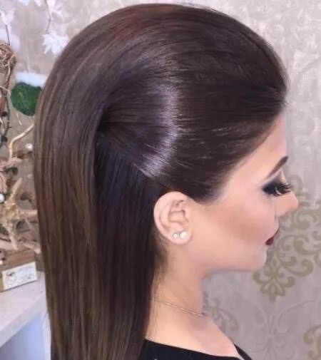 Прическа с начесом 20 Super Chic Hairstyles for Straight Hair Sleek back hair, Straight hairstyles,